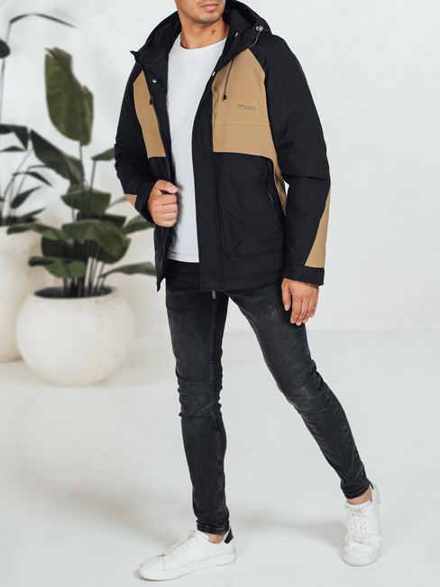 Kurtka męska zimowa z kapturem kamelowa Dstreet TX5041
