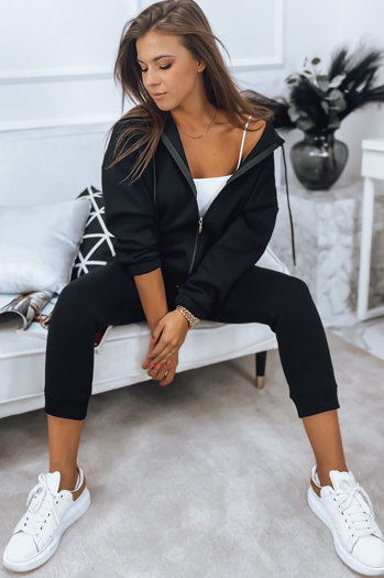 Komplet dresowy damski AMILIA PREMIUM czarny Dstreet AY0741