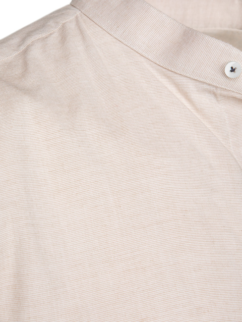 Koszula męska casualowa ze stójką beżowa Dstreet DX2651