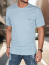 T-shirt męski z haftem błękitny Dstreet RX5639