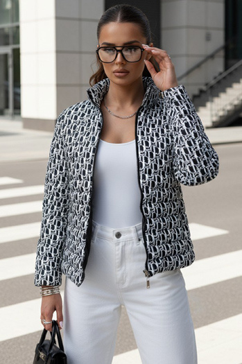 Kurtka przejściowa damska krótka pikowana MY DEAR czarna Dstreet TY4505