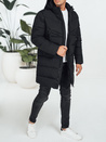 Kurtka męska zimowa z kapturem czarna pikowana TX5070