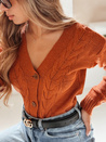 Sweter damski rozpinany RUSTICHE rudy Dstreet MY2423