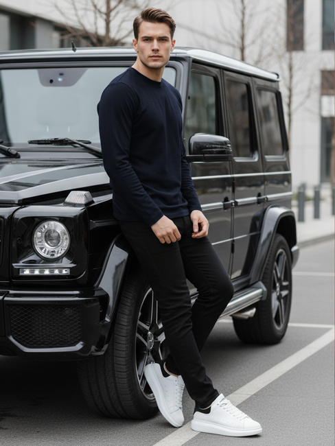 Longsleeve męski granatowy Dstreet LX0580