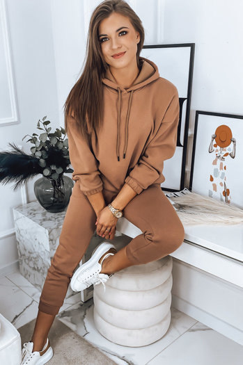 Komplet damski dresowy KSENIIA PREMIUM mokka Dstreet AY0713