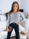 Sweter damski WELLMA jasnoszary Dstreet MY1771