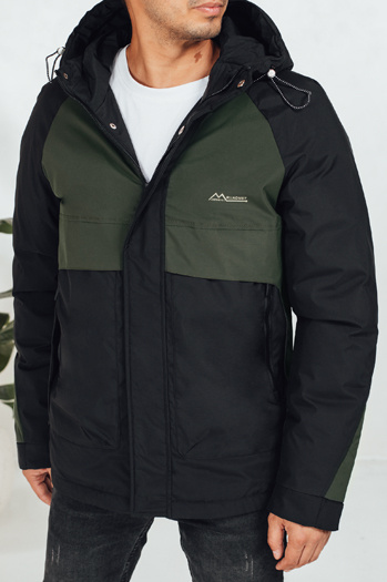 Kurtka męska zimowa z kapturem zielona Dstreet TX5040