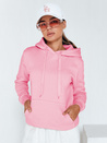Bluza damska BASIC z kapturem różowa BY0174
