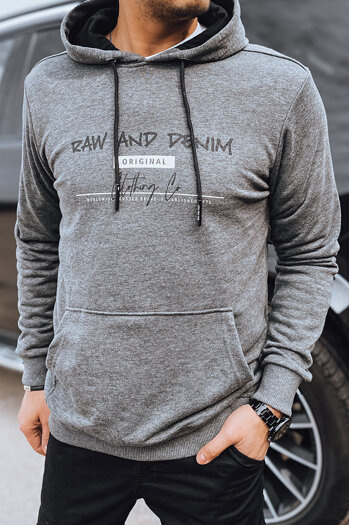 Bluza męska z nadrukiem antracytowa Dstreet BX5713
