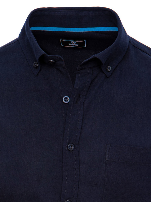 Koszula męska z krótkim rękawem granatowa Dstreet KX0983