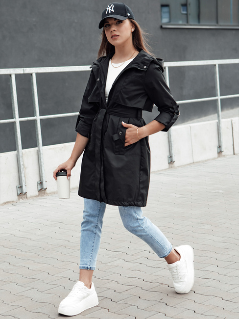 Kurtka przejściowa damska parka MODERNS czarna Dstreet TY4390