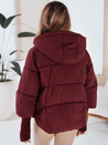 Kurtka damska zimowa MISSLAYER z kapturem burgundowa Dstreet TY5037