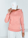 Bluza damska BASIC z kapturem baby pink BY0284