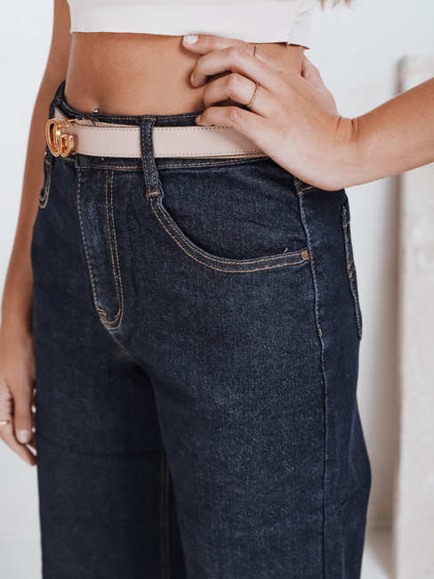 Jeansy damskie wide leg granatowe Dstreet UY2769