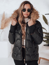 Kurtka damska zimowa SNOWMISS pikowana czarna z kapturem Dstreet TY4999