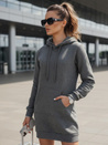 Bluza damska długa z kapturem oversize TIMMY ciemnoszara Dstreet EY1938