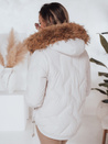 Kurtka damska zimowa COLDLIKE pikowana z kapturem biała Dstreet TY5002