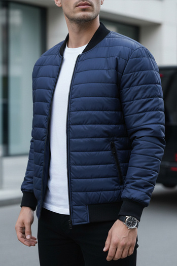 Kurtka męska pikowana bomber jacket granatowa Dstreet TX4419