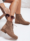 Botki ażurowe damskie coffee Dstreet ZY1151