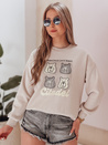 Bluza damska oversize z misiami MISOBEARS beżowa Dstreet BY1438