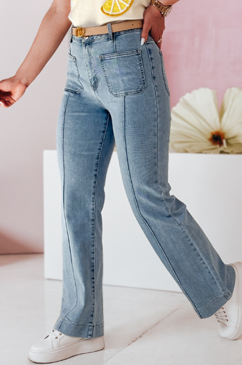 Spodnie damskie jeansowe dzwony MODAREZ niebieskie Dstreet UY2668