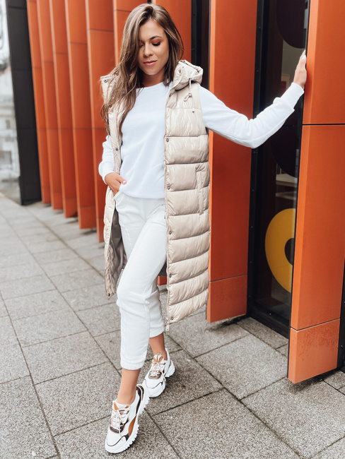 Kamizelka pikowana damska GANTINI biała Dstreet TY5488