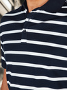 Koszulka męska polo w paski granatowa Dstreet PX0637