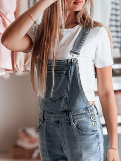 Ogrodniczki damskie jeansowe OVERALL niebieskie Dstreet UY2499_4