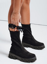 Botki damskie na platformnie czarne Dstreet ZY1135