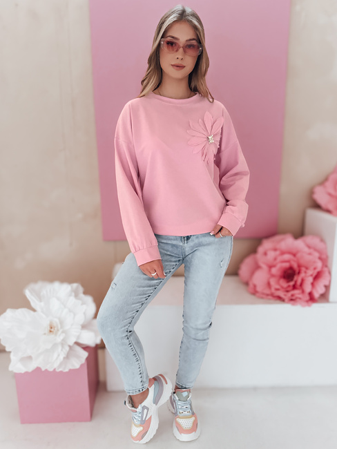 Bluza damska masełko oversize FLORINE różowa Dstreet RY2763