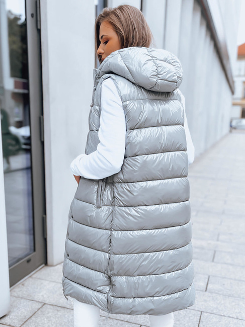 Kamizelka pikowana damska GANTINI srebrna Dstreet TY3744