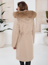 Kurtka zimowa damska parka z futerkiem beżowa Dstreet TY5112