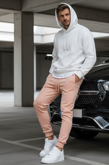 Spodnie męskie dresowe różowe Dstreet UX3452