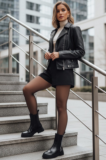 Botki damskie czarny Dstreet ZY1318