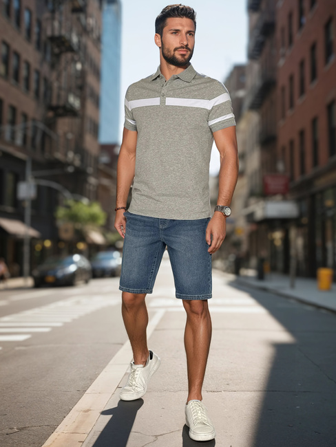 Spodenki męskie denim look niebieskie Dstreet SX2358