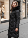Kurtka damska pikowana długa WINTERACT czarna Dstreet TY4775z