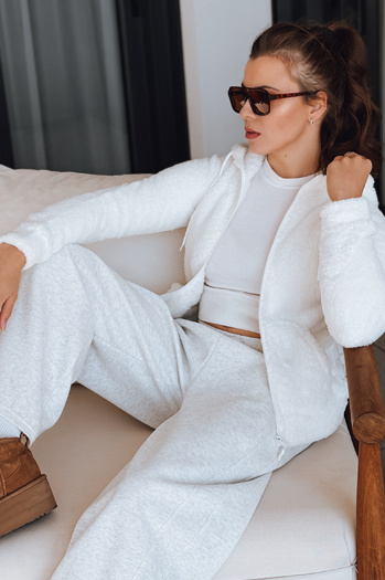 Bluza damska z kapturem biała Dstreet BY1555