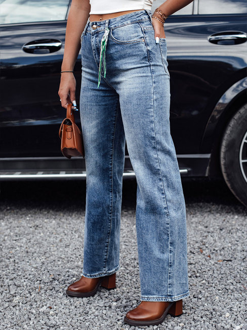Spodnie jeansowe damskie szerokie CITYBLUES niebieskie Dstreet UY2234