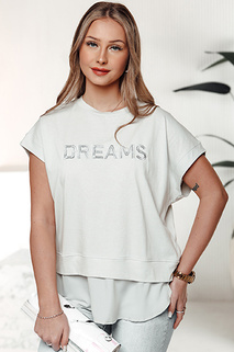 T-shirt damski DREAMY pistacjowy Dstreet RY2520