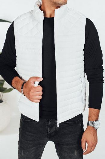 Kamizelka męska pikowana biała Dstreet TX5075