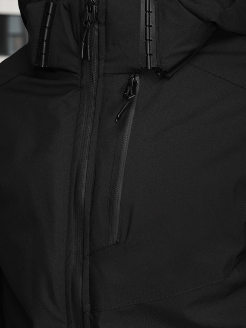Kurtka męska zimowa z kapturem czarna Dstreet TX5119