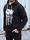 Bluza męska ocieplana z nadrukiem czarna Dstreet BX5927