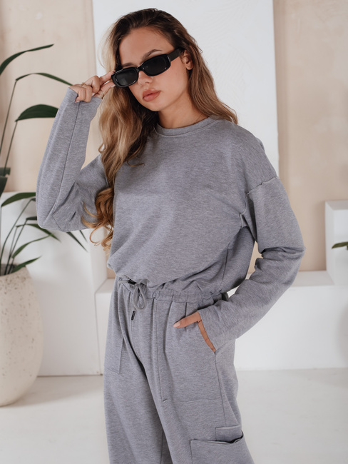 Komplet dresowy damski CHARM jasnoszary Dstreet AY0958