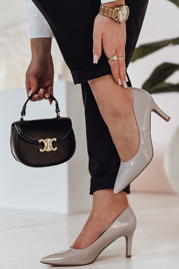 Szpilki damskie na wysokim obcasie STILETTU szare Dstreet ZY0839