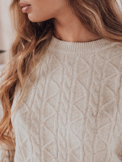 Damski sweter BRAVINA beżowy Dstreet MY2529