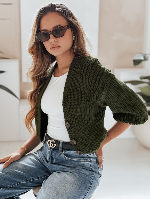 Sweter damski NUTI zielony Dstreet MY1672