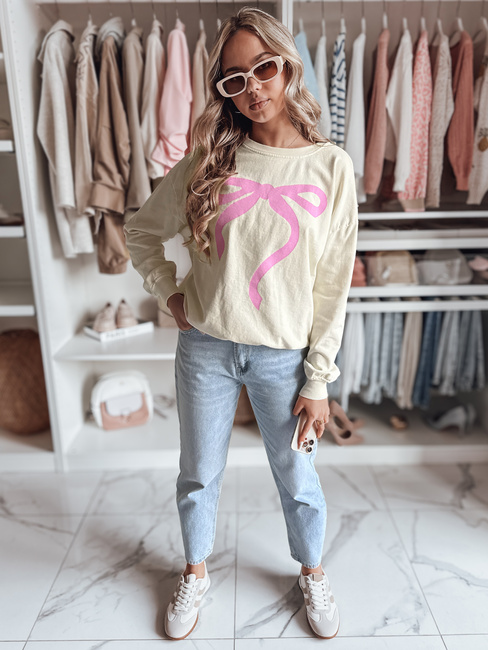 Bluza damska one size oversize SOFTTIE beżowa Dstreet BY1356