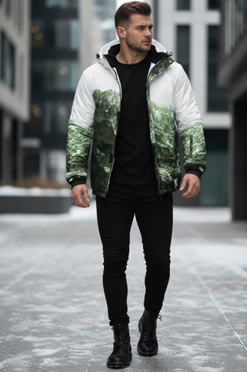 Kurtka męska zimowa narciarską zielona Dstreet TX5126