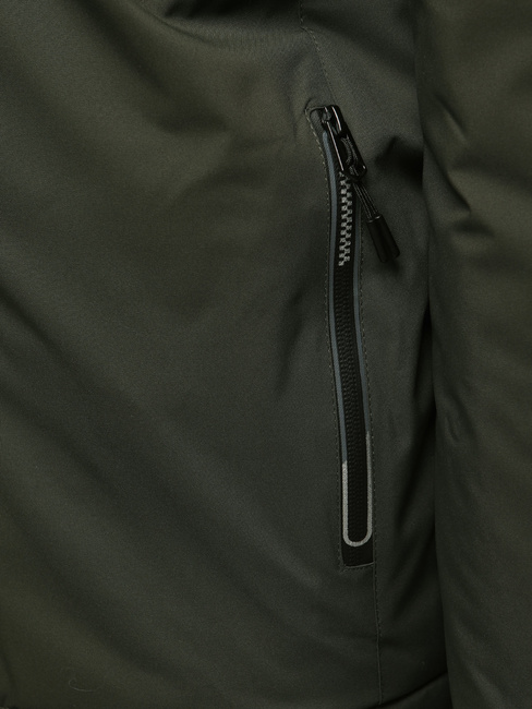 Kurtka męska zimowa z kapturem zielona Dstreet TX5118