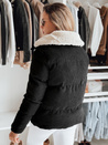 Kurtka damska zimowa sztruksowa TRENDYGLAM czarna Dstreet TY4357
